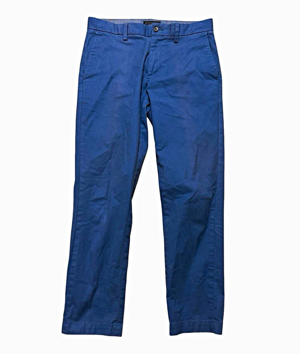 Banana Republic Chino Pants Men’s 31W Blue Slim Straight Cotton Twill Pockets